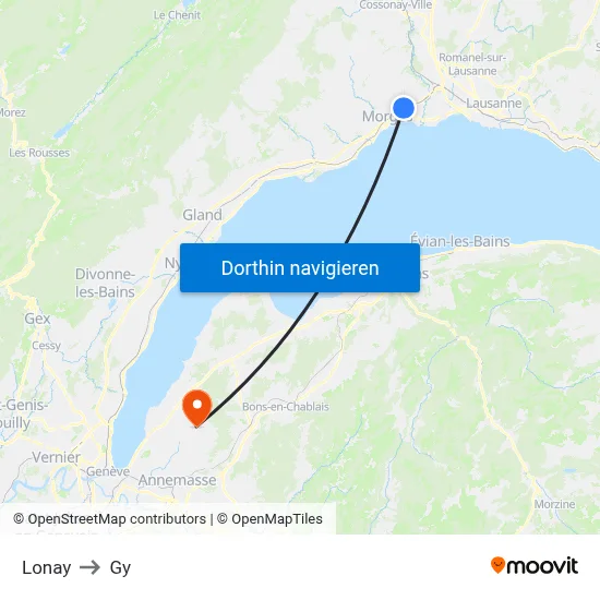 Lonay to Gy map