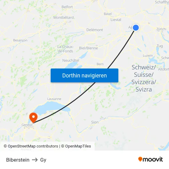 Biberstein to Gy map