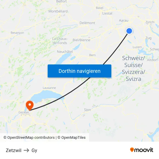Zetzwil to Gy map