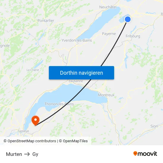 Murten to Gy map