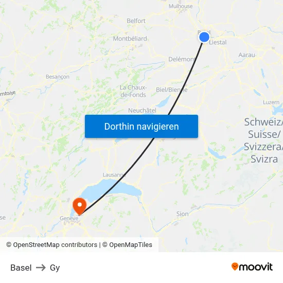 Basel to Gy map