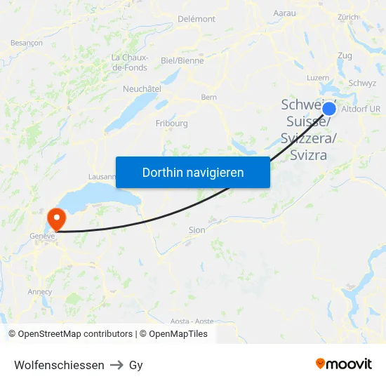 Wolfenschiessen to Gy map