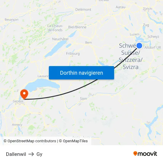 Dallenwil to Gy map