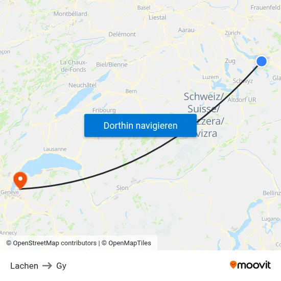 Lachen to Gy map