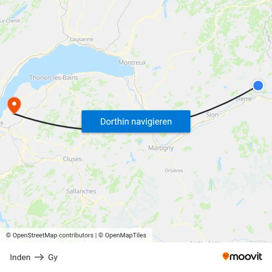 Inden to Gy map
