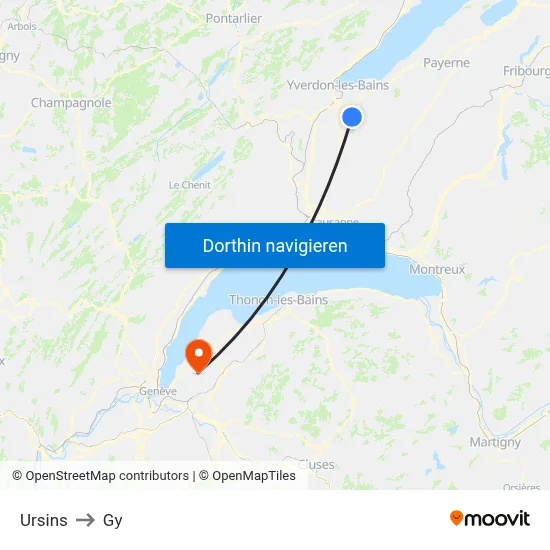Ursins to Gy map