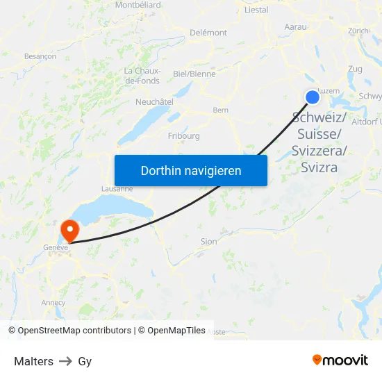 Malters to Gy map