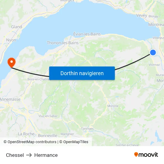 Chessel to Hermance map