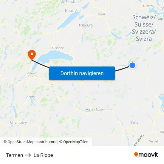 Termen to La Rippe map
