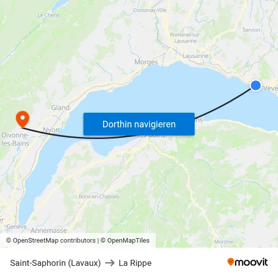 Saint-Saphorin (Lavaux) to La Rippe map