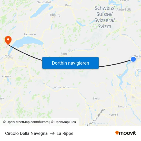 Circolo Della Navegna to La Rippe map