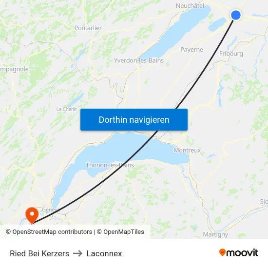 Ried Bei Kerzers to Laconnex map