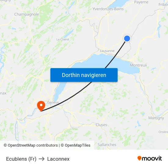 Ecublens (Fr) to Laconnex map