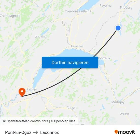 Pont-En-Ogoz to Laconnex map