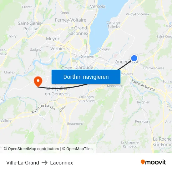 Ville-La-Grand to Laconnex map