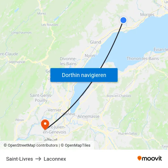 Saint-Livres to Laconnex map