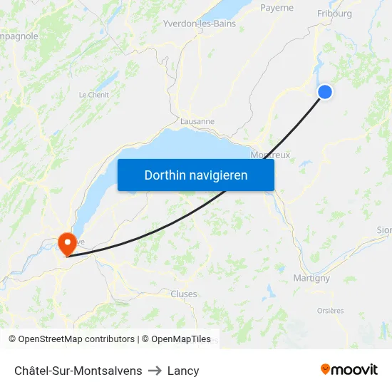 Châtel-Sur-Montsalvens to Lancy map
