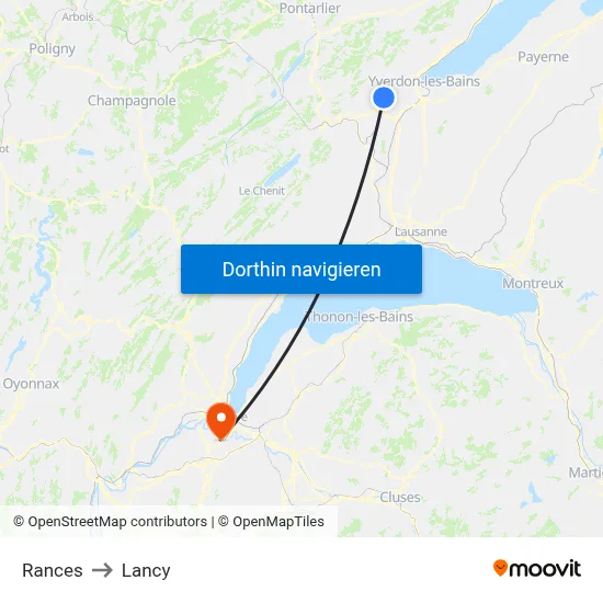 Rances to Lancy map