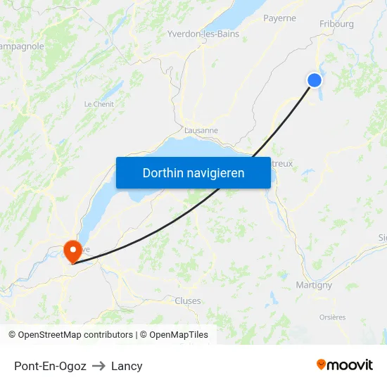 Pont-En-Ogoz to Lancy map