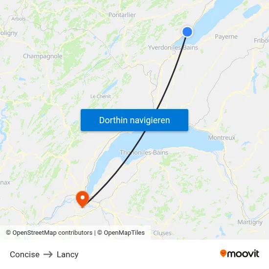 Concise to Lancy map