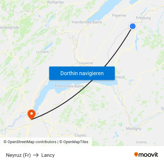 Neyruz (Fr) to Lancy map