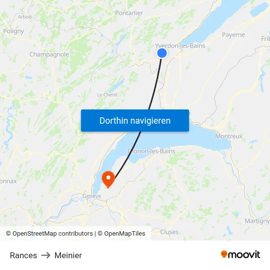 Rances to Meinier map