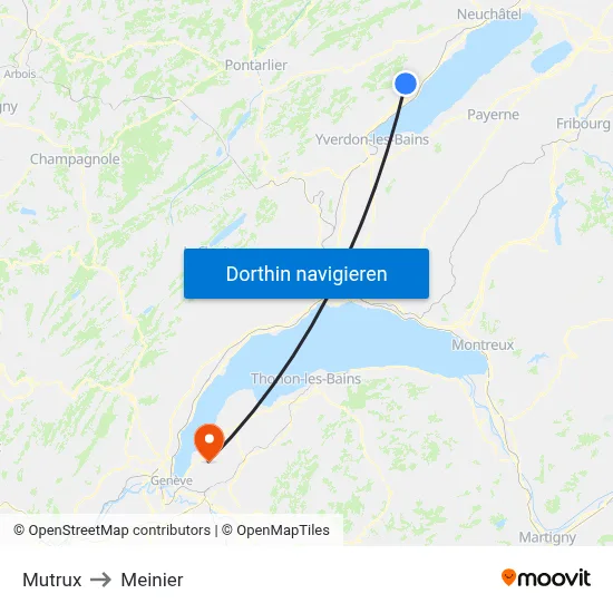 Mutrux to Meinier map