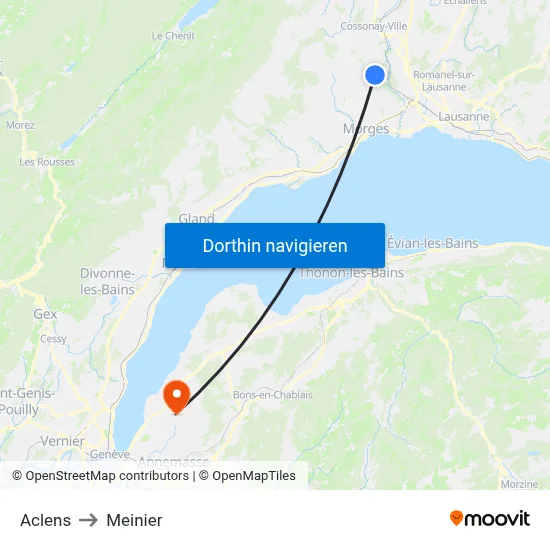 Aclens to Meinier map