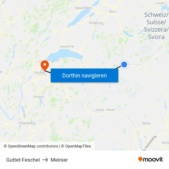 Guttet-Feschel to Meinier map