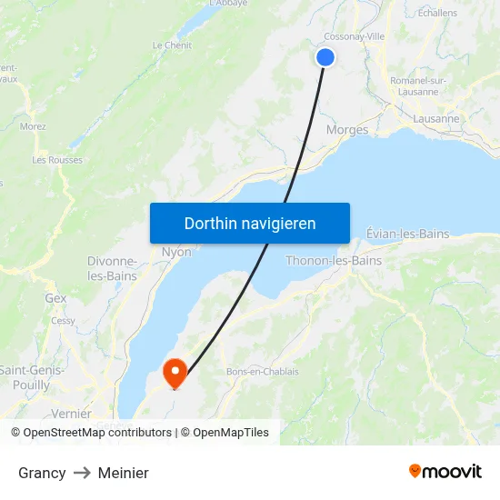 Grancy to Meinier map