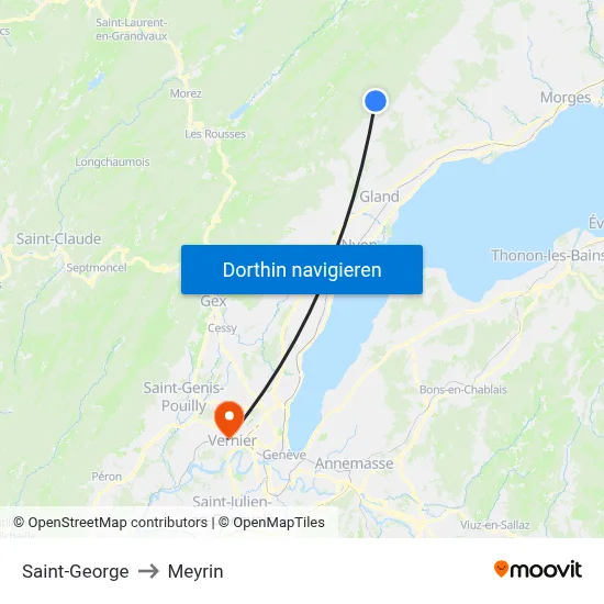 Saint-George to Meyrin map