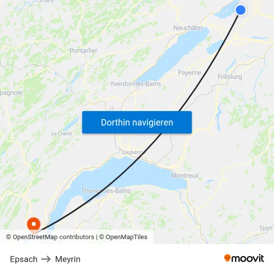 Epsach to Meyrin map