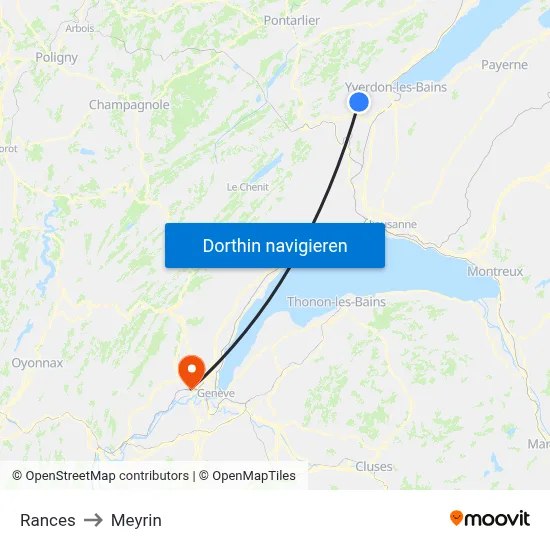 Rances to Meyrin map