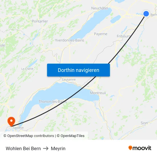 Wohlen Bei Bern to Meyrin map