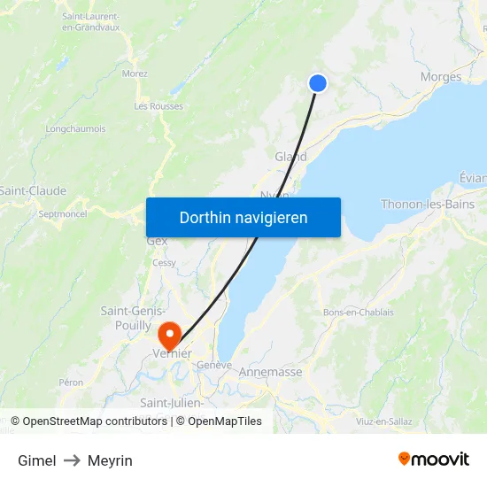Gimel to Meyrin map