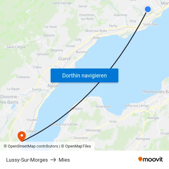 Lussy-Sur-Morges to Mies map