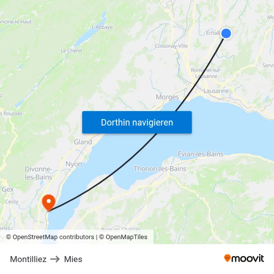Montilliez to Mies map