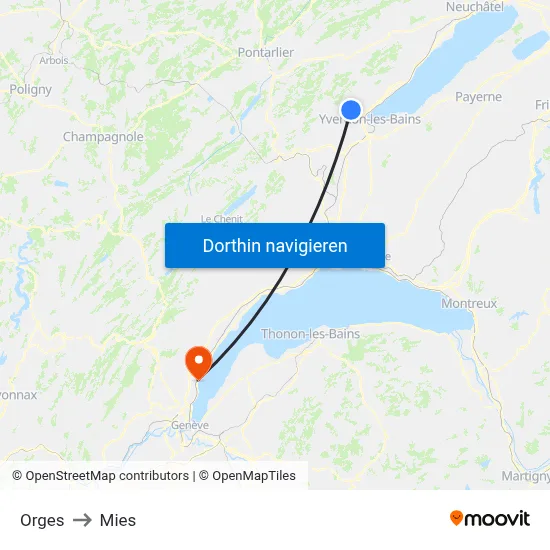 Orges to Mies map