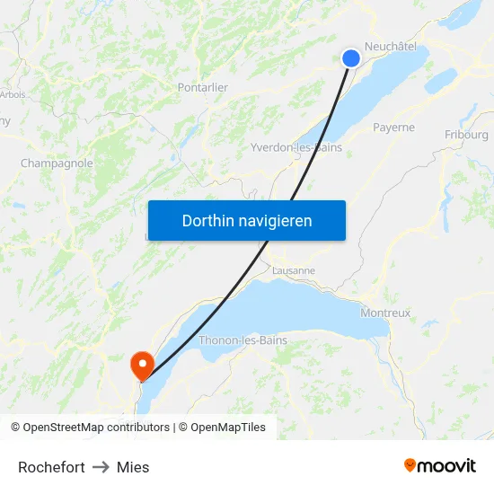 Rochefort to Mies map