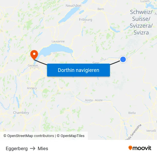 Eggerberg to Mies map
