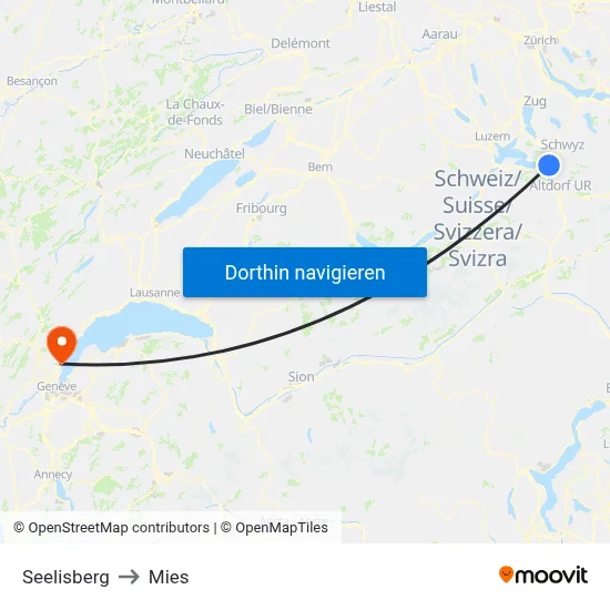 Seelisberg to Mies map