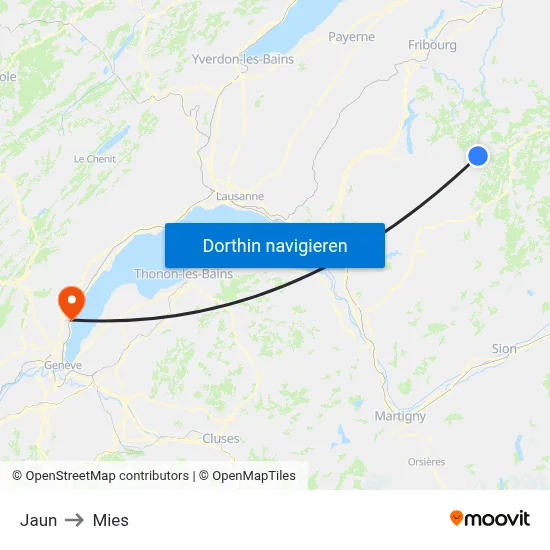 Jaun to Mies map