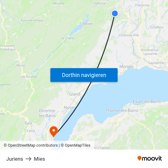 Juriens to Mies map