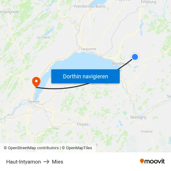 Haut-Intyamon to Mies map