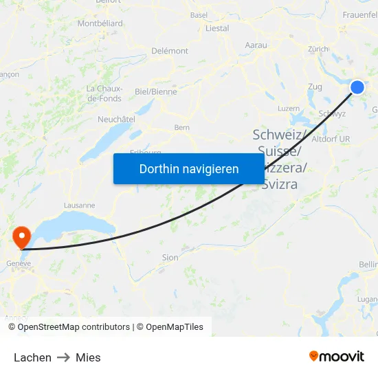 Lachen to Mies map