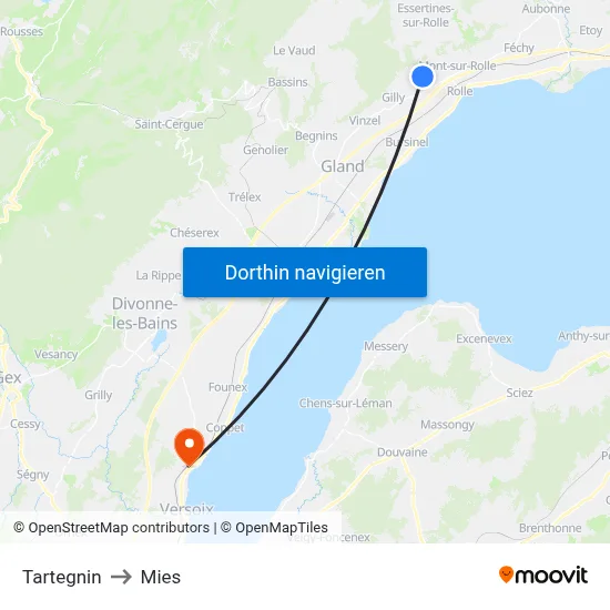 Tartegnin to Mies map