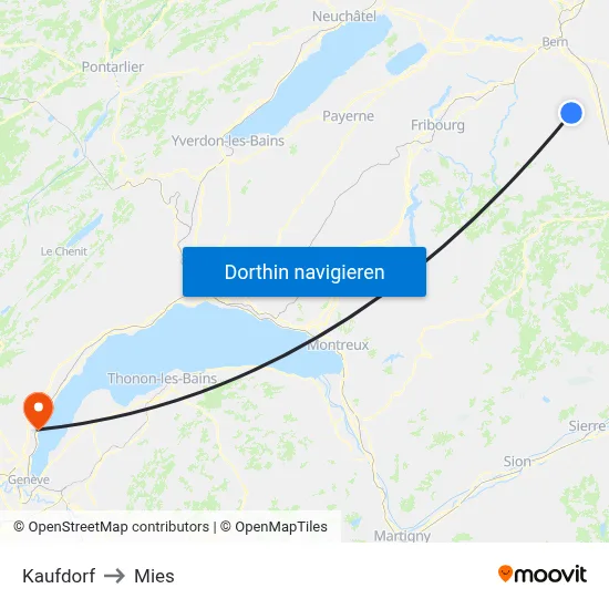 Kaufdorf to Mies map