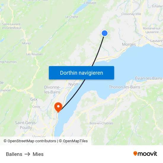 Ballens to Mies map