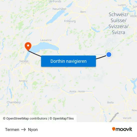 Termen to Nyon map