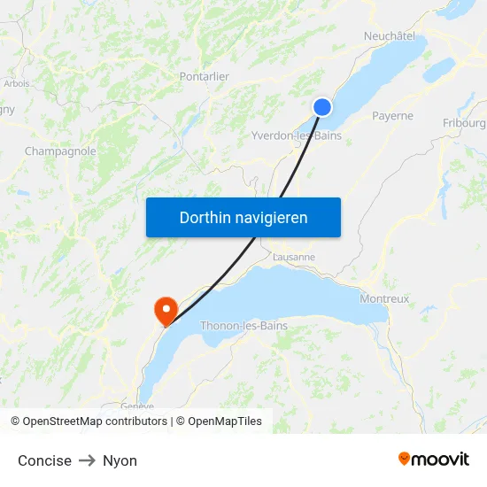 Concise to Nyon map